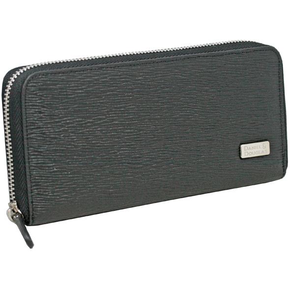 DANIEL&DOUGLAS ラウンドファスナー 長財布 DDW05-BKSV レザー