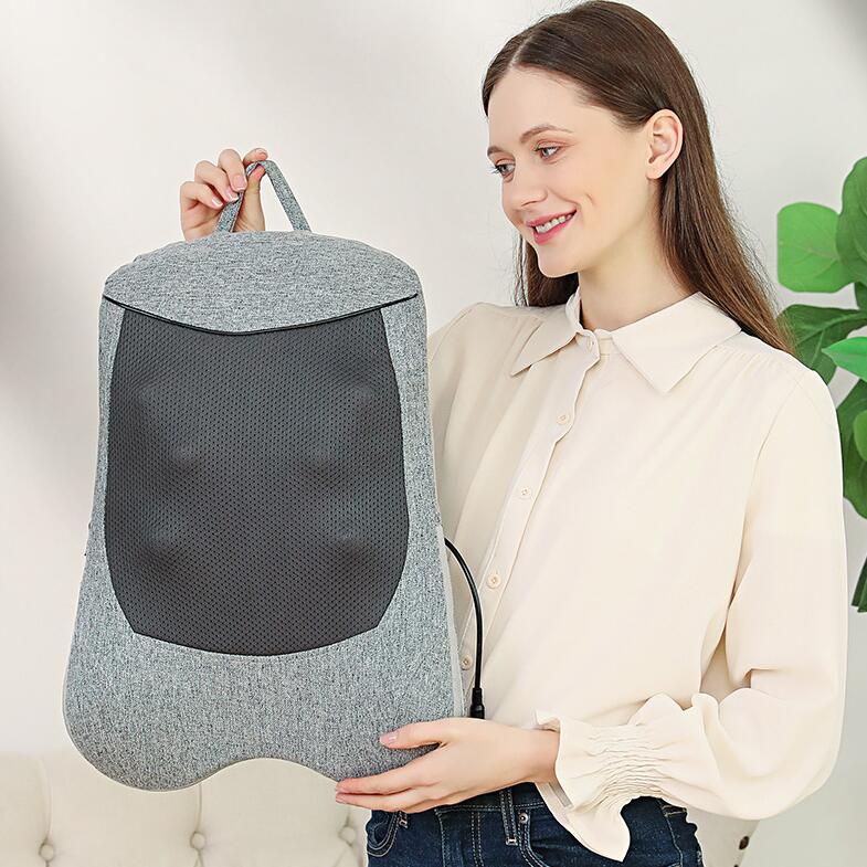 24新作 多機能ボディマッサ一ジャ一 マッサージ器 3D二一ディング 腰椎に3Dフィット 背中を暖める赤光 3段階の強さ 手動マッサ一ジを模做 軽量 携帯に便利