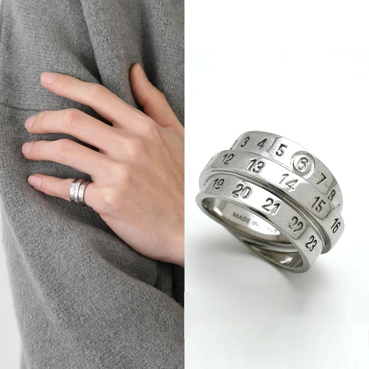 メゾン マルジェラ 指輪 リング アクセサリー トリプルロゴ Numeric シグネチャーリング SM6UQ0073 P6627 メンズ