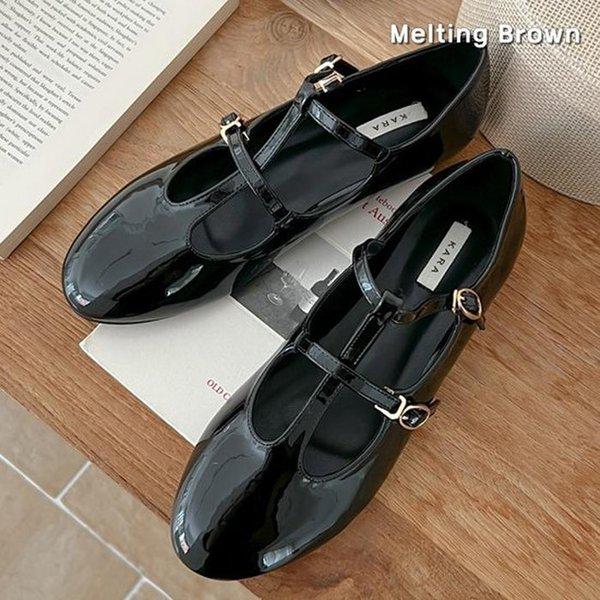 女性メリージェーンシューズ ローファー K44