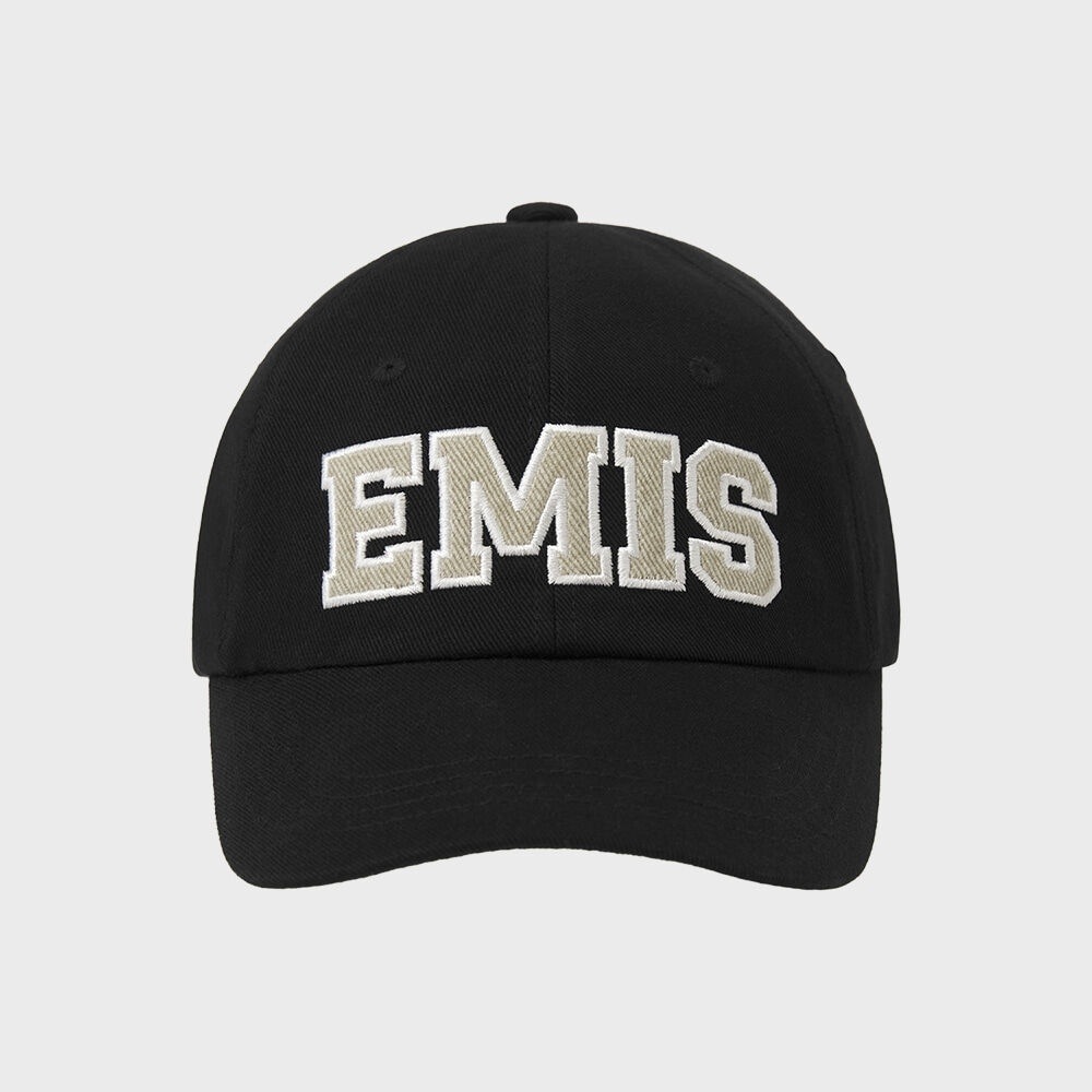 Yimis ツイルキャピタルロゴボールキャップ-ブラック