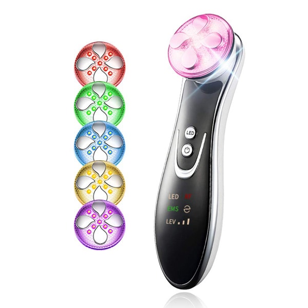 超音波美顔器 RF美顔器 ラジオ波 LED美顔器 光エステ リフトアップ 振動マッサージ EMS微電流 目元使用可 抗老 小顔 1台5役 自宅エステ30%までに制限
