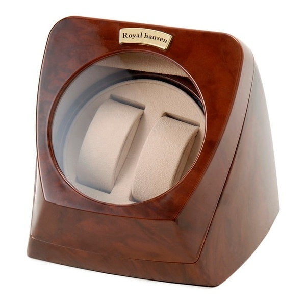 Royal hausen ロイヤルハウゼン ウォッチワインダー ワインディングマシーン 2本巻き RH003 木目調 ブラウン