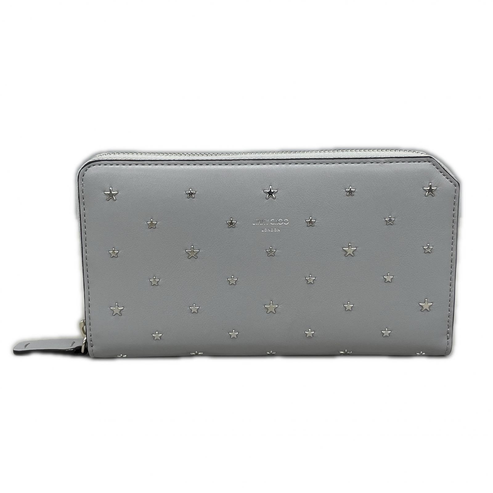 JIMMY CHOO ジミーチュウ ラウンドファスナー長財布 カーナビー スタースタッズ CARNABY