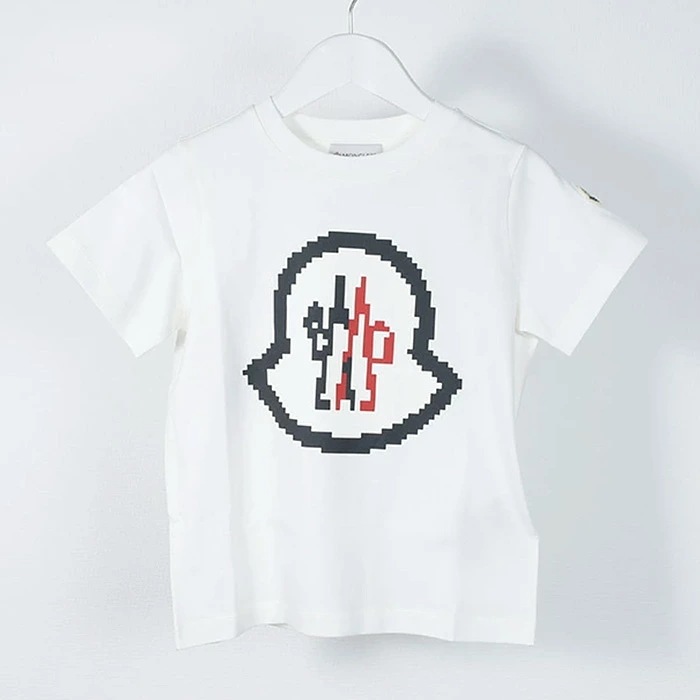 トップス Tシャツ 8C0000189AFV キッズ 子供 ホワイト クルーネック 春夏 半袖 シンプル