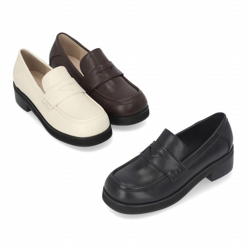 インテンス 女性 ワイド ペニーローファー 4cm LCWD37I339
