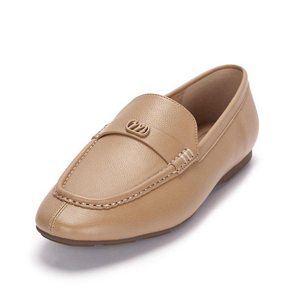 M. ネクタイ Uチップ カジュアル ローファー ベージュ 516423201ZP_P354010821