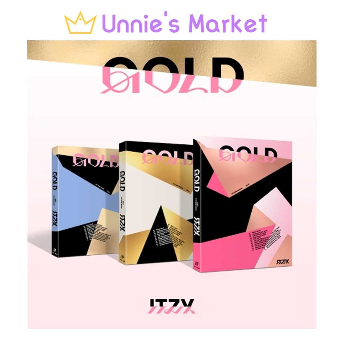 SET/POB - ITZY GOLD Standard ver. + Free Photocard 1EA(fan-made)