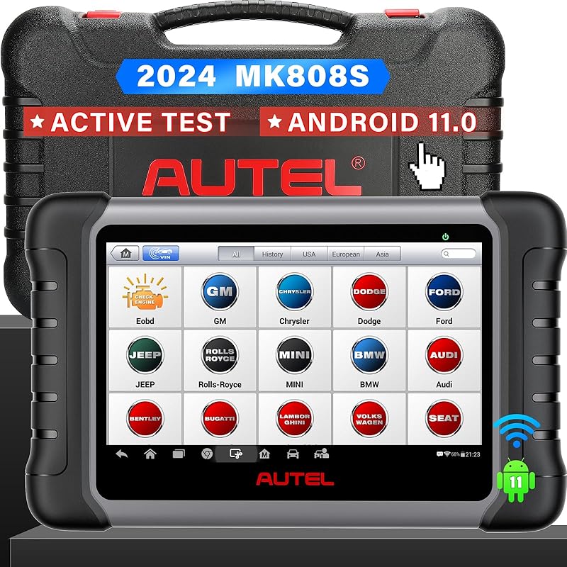 【国内即発】Autel MaxiCOM MK808S OBD2 車 診断機 MK808のアップグレード版 28以上メンテナンス機能搭載 全システム診断 EPB/BMS/SAS/TPMS/AutoVIN