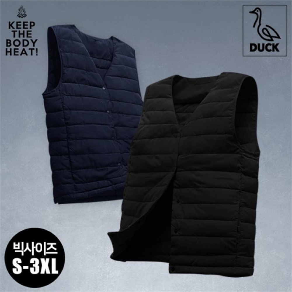 (TOPBOY) ビッグサイズダックダウン超軽量パッド入りベスト (AB007) 4,952円