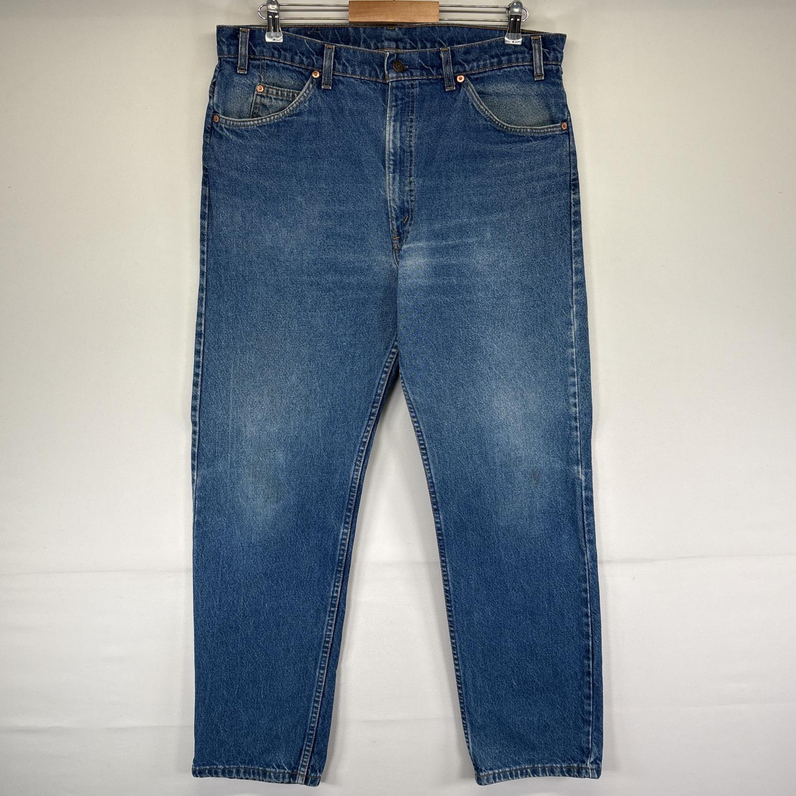 古着 90s/90年代 デニムパンツ 40505 0217 テーパード オレンジタブ ジーパン ジーンズ ブルー メンズ