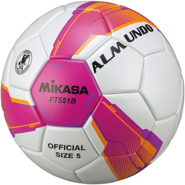ミカサ MIKASA サッカー5号貼り 検定球 ピンク 紫 FT551B-PV サッカー ボール FT551BPV