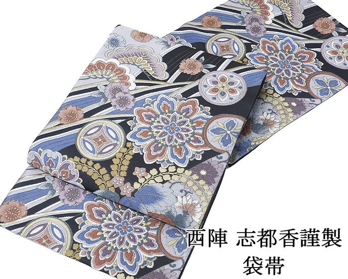 袋帯 新品 仕立て上がり 西陣 志都香謹製 松 桜 桐 宝相華 華壁織 袋帯 新品仕立済 成人式 卒業式 パーティー 振袖 g2965