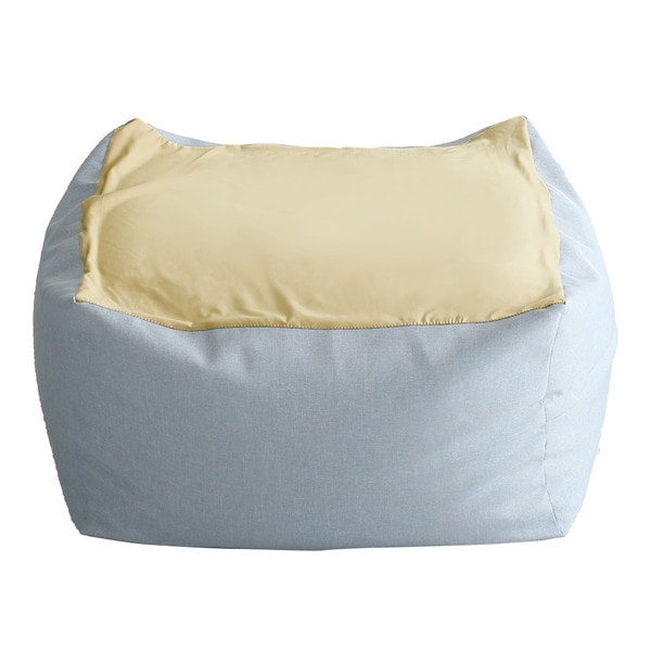 ホームテイスト SH-07-NGMV-XL キューブ型ビーズクッション ライトカラー Guimauve Neo-ギモーブネオ- カラーズ XLサイズ ライトブルー メーカー直送