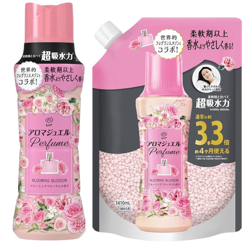 レノア ハピネス アロマジュエル 香り付け専用ビーズ 衣料用香りづけ剤 【ブルーミングブロッサム】(本体420+詰め替え1410)