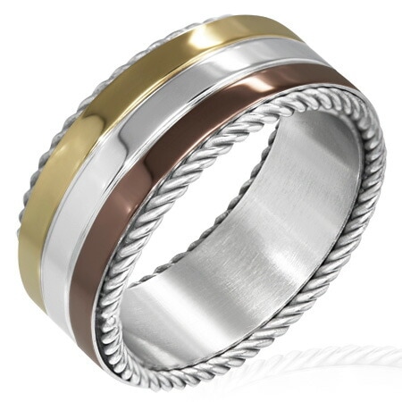 キングスバレイステンレスリング（SRV181）指輪 28号 綺麗 上品 金色 ゴールド 茶色 サージカルステンレス316L r0951xxxxxxxx 男性 女性 プレゼントr0956xxxxxxxx
