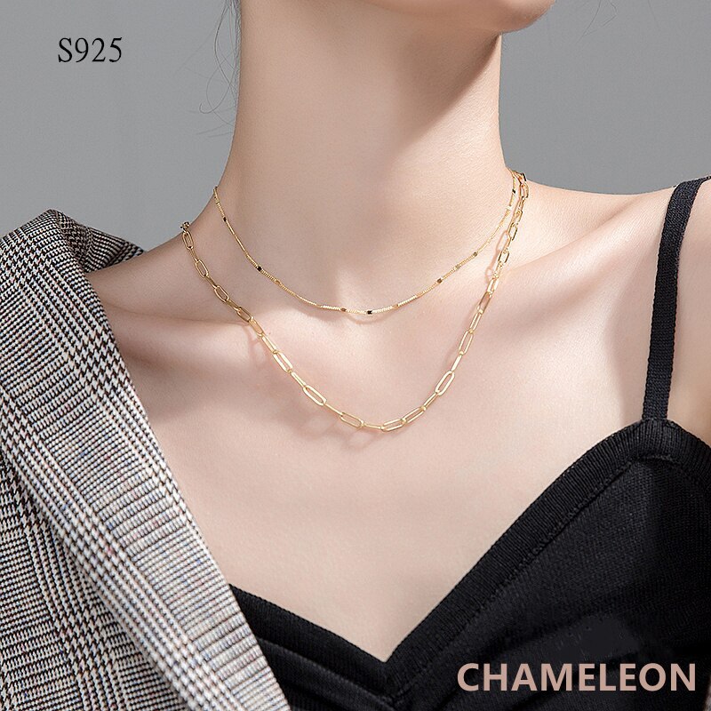 S製２連セット レディース シンプル 華奢 ライン バー お守り 短めが チョーカーネックレス