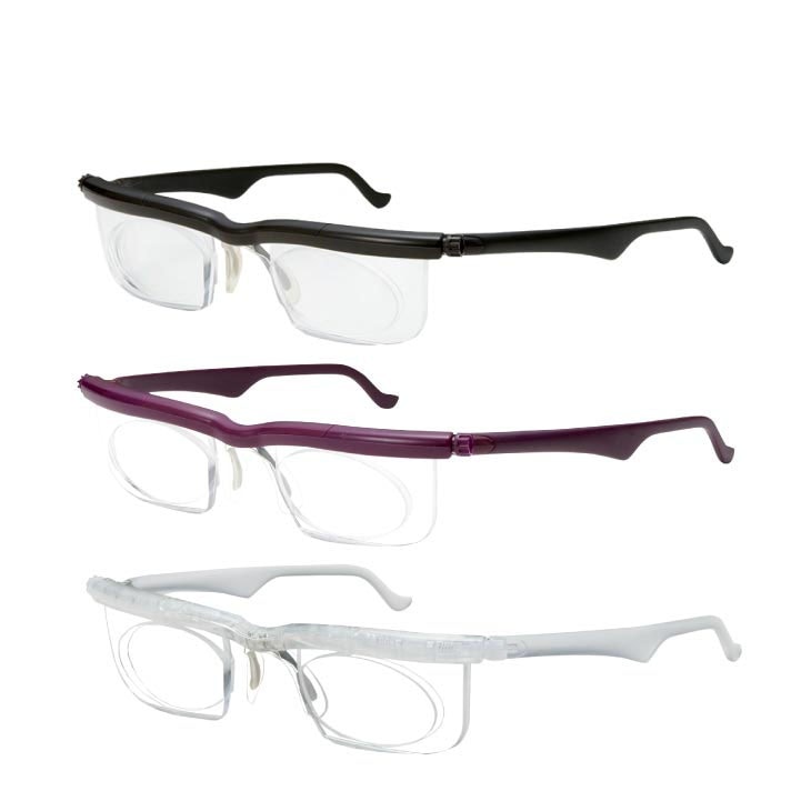 ファミラ 度数が調節できるメガネ ブルーライトカット機能付き 度数調整 メガネ 老眼 近視 遠視対 プレスビー ドゥーライフワン 男女兼用 メガネチェーン付き メガネ収納ポーチ付き老眼鏡