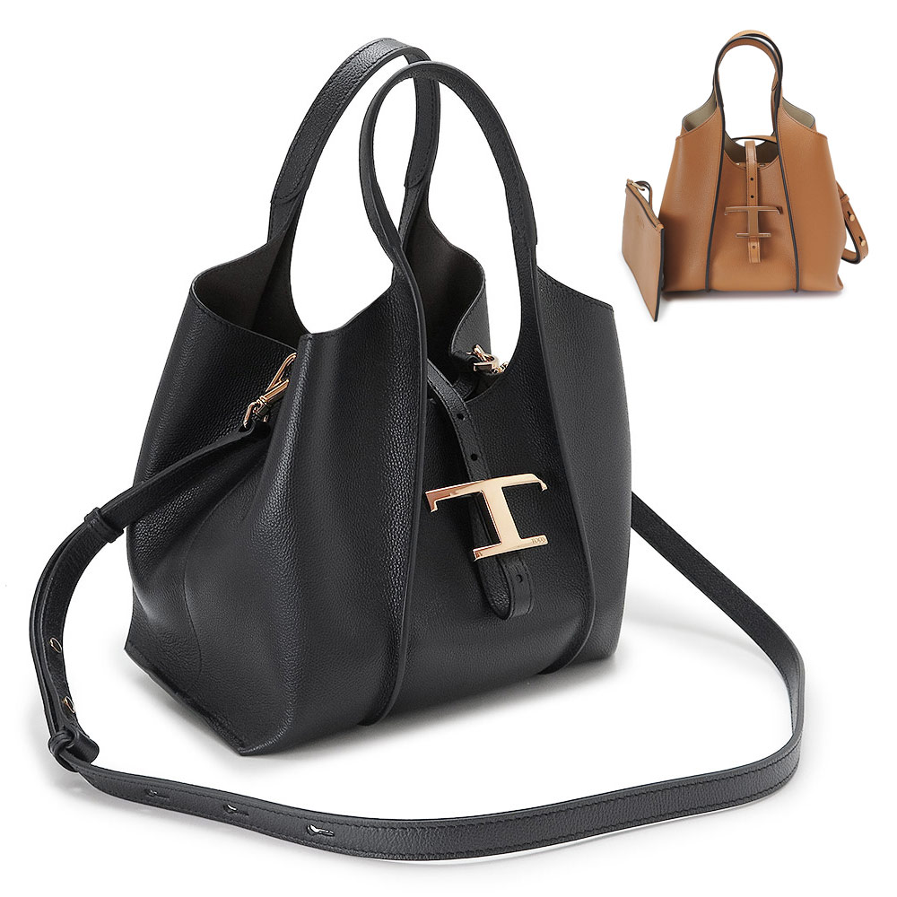 トートバッグ レディース Tタイムレス ショッピングバッグ ミニ ショルダーバッグ レザー ポーチ付き XBWTSBA9100 Q8E 2025年春夏新作