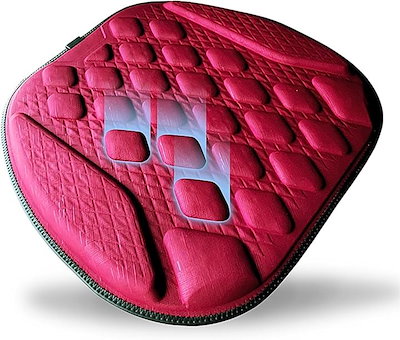 他サイト： 車シートクッション 3D体圧分散GELパッド ゲルクッション 座布団 カーシートクッション 運転席 通気性(カーマインレッド, 48cmx48cmx2.5cm)の商品画像