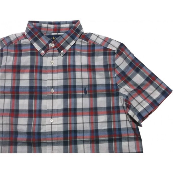 ボーイズサイズ 半袖 ボタンダウンシャツ ホワイト boys PR2-242