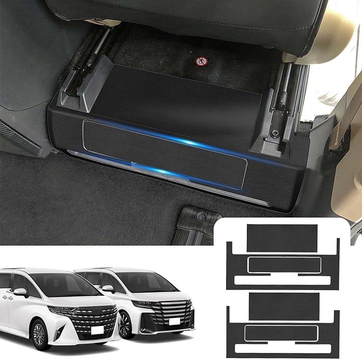 フーディ 新型アルファード 40系/ヴェルファイア 共用 キックガード サイド ALPHARD/VELLFIRE AAHH40W AAHH45W 車種専用設計( ブラックレザー)