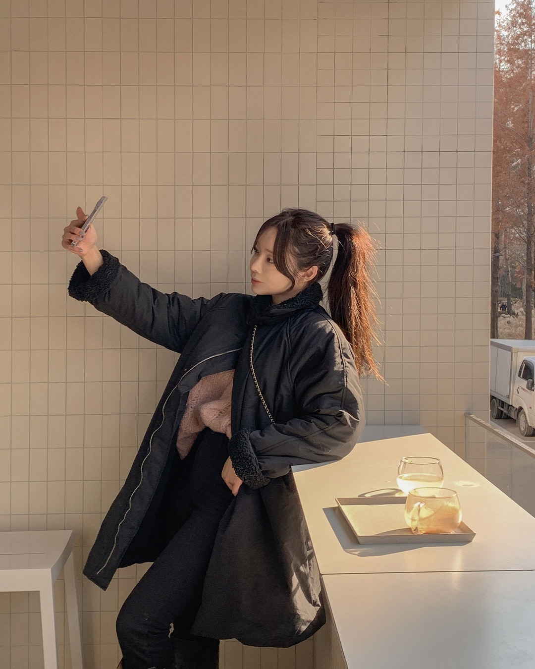 裏ボアドルマンジャンパー韓国ファッション レディース