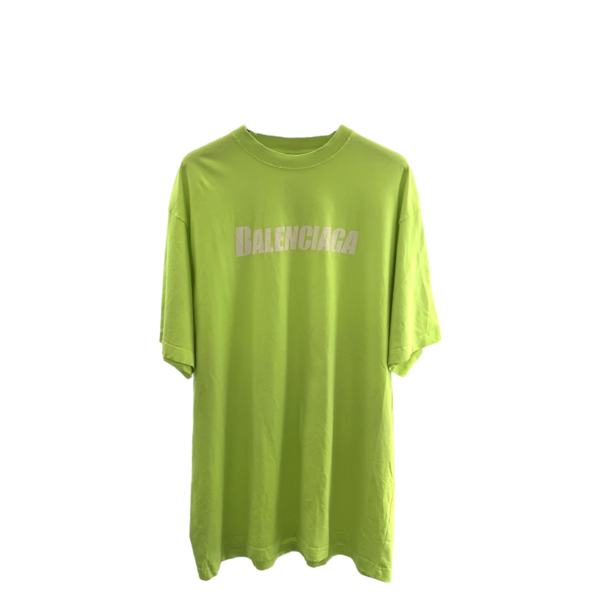 美品 CAPS ボクシーフィット サイズS ライトグリーン ホワイト コットン KT93 651795 TNVL17805 半袖Ｔシャツ メンズ 600608