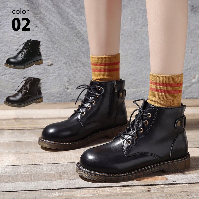 ブーツ 靴 茶 ガーリー 厚底ブーツ 紐 ブラウン 大人 レディース シューズ 歩きやすい ショ 秋