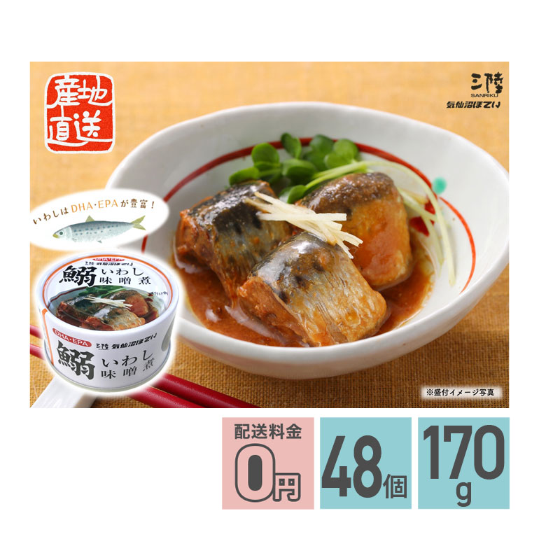 軽減8 いわし味噌煮 缶詰 170g 48個