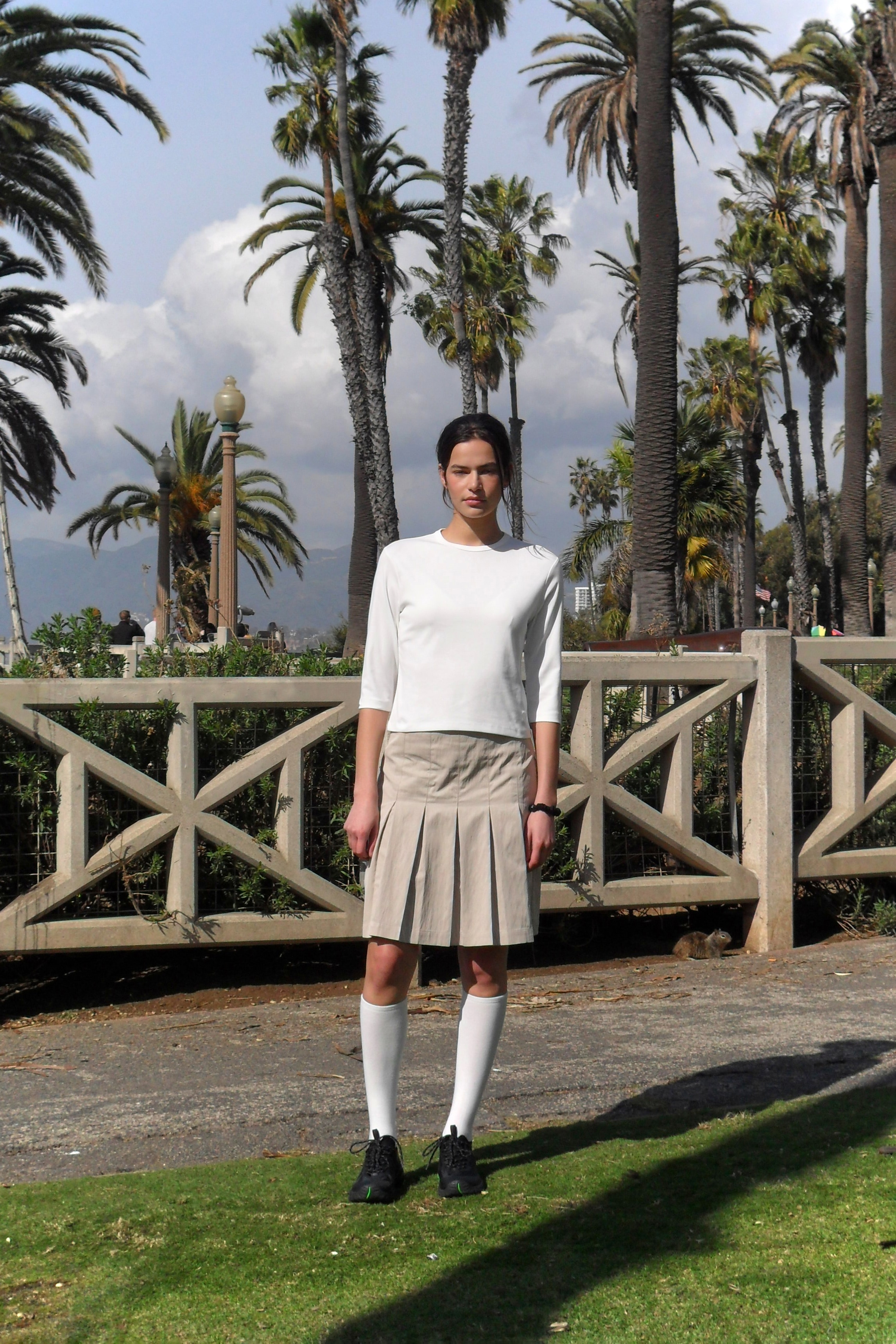 【LOW CLASSIC】 ORGANIC SILKET LC T-SHIRTS : WHITE