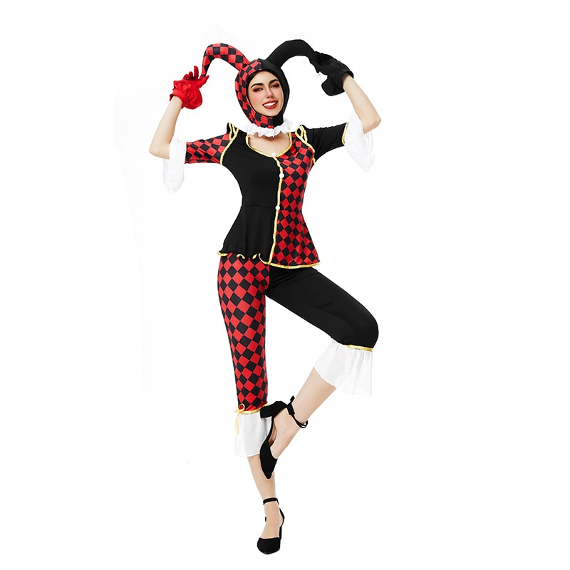 ハロウィンコスチューム ヨーロッパとアメリカのセクシーなロールプレイ制服誘惑サーカス魂ピエロコスチュームcosパフォーマンスコスチューム