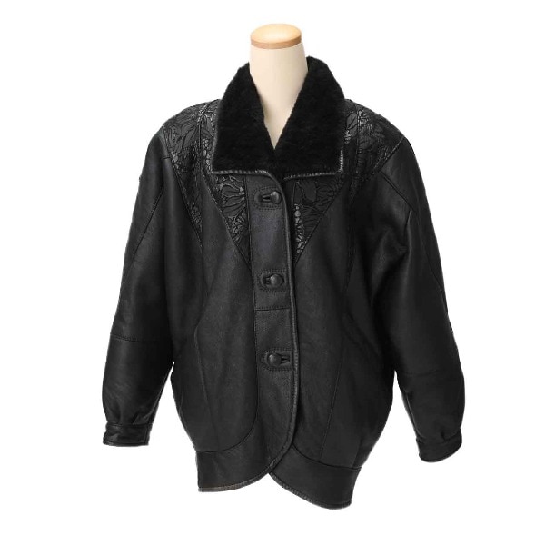 ラム革 11号 ハーフコート ブラック