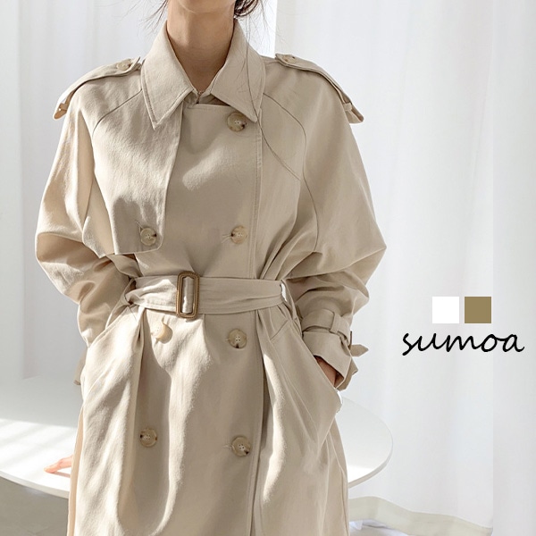 トレンチコート　ロングトレンチコート　テロンチ　スプリングコート　ステンカラー　アウター　レディース　コート　羽織　春コーデ　OL　オフィス　通勤　オールシーズン　無地　春コート　フレアー