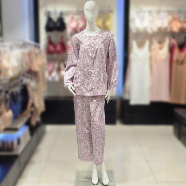 プレミアムコットン100番花の模様パジャマ(vpaa208w)_s