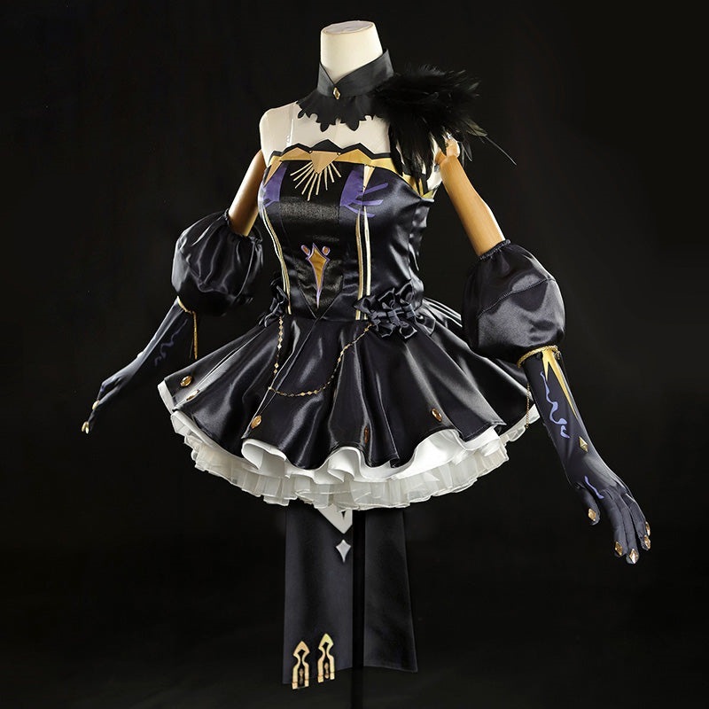 Fgoゼロ-女性のためのゴシックコスプレコスチューム,ブラックカウボーイスーツ,デニムナイト,サーベル,アニメペンダント,カスタムメイド