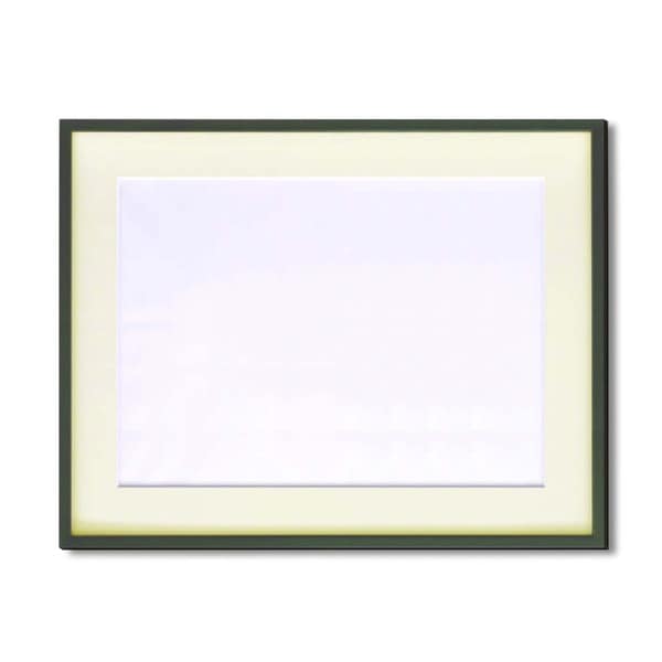 水彩額縁 フレーム F10号 グリーン 壁掛けひも アクリル マット付き 化粧箱入り 5767 額縁 額