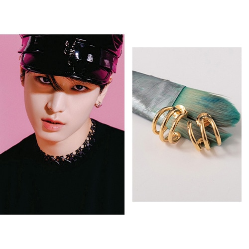 [THEBOYZ ジュヨン 着用]925silver カミド イヤリング/韓国ジュエリー 韓国人気ファッション かわいいアクセサリー 男女兼用 ュエリー