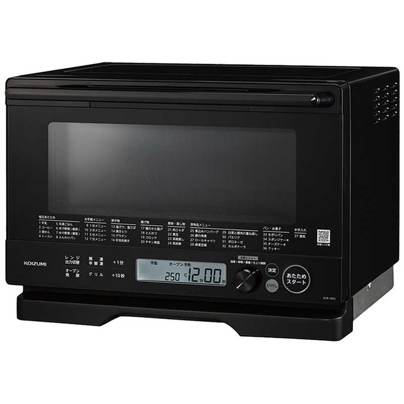 コイズミ　KOIZUMI　オーブンレンジ 18L ヘルツフリー ブラック　KOR-1803K 18,236円