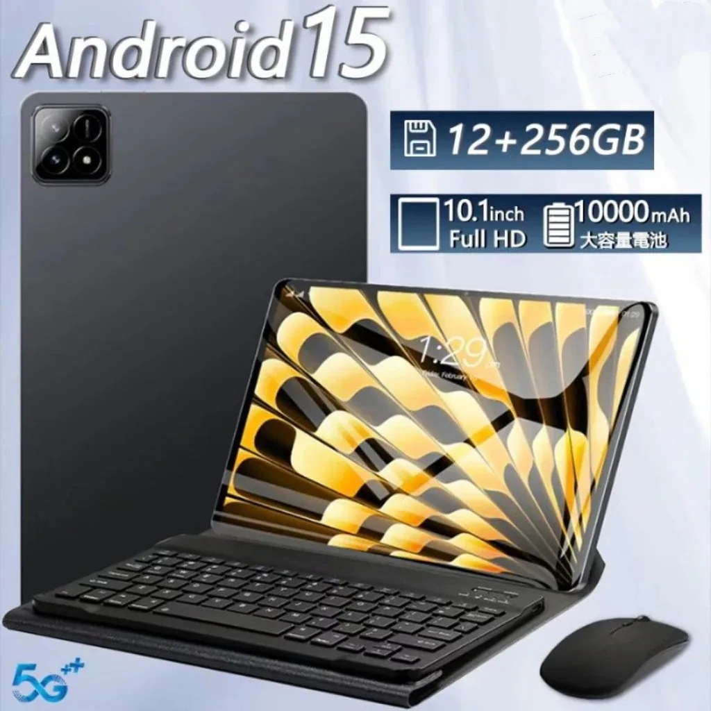 Android15 タブレット PC 本体 6Spro 10インチ FullHD 2in1 軽量 SIM+Wi-Fiモデル GPS 電話 12+256GB 2025 最新作 コスパ