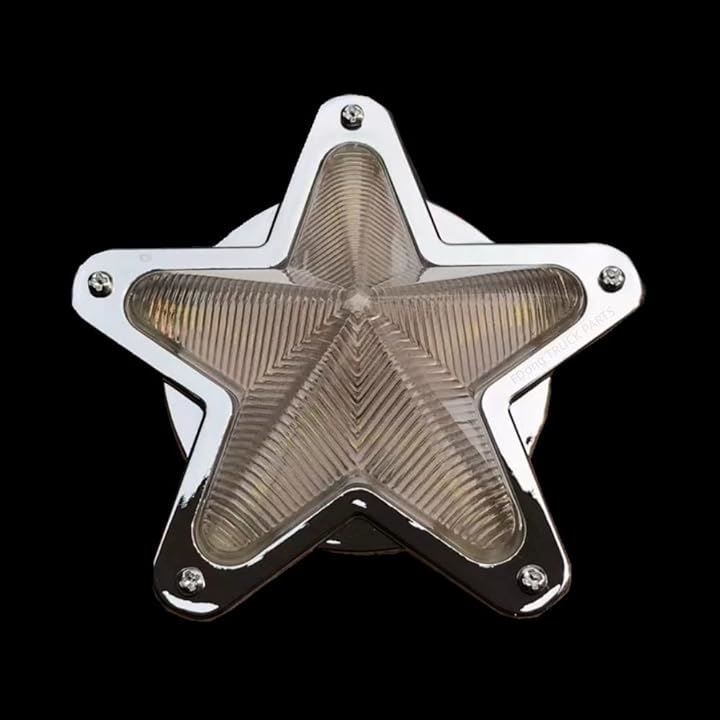 星型マーカーランプ 直径106mm トラック用 5個 プラスチック製 5色 外装 デコトラ( ホワイト)