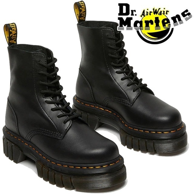 ドクターマーチン Dr.Martens メンズ レディース 厚底ブーツ オードリック 8ホール ブーツ 27149001 ブラック 厚底シューズ ショートブーツ カジュアルシュー