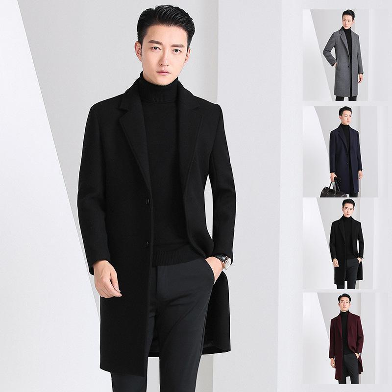 チェスターコートメンズラシャコートメルトンコート中綿コートビジネスコートウールステンカラー防寒防風保温高品質彼氏紳士服2023秋冬