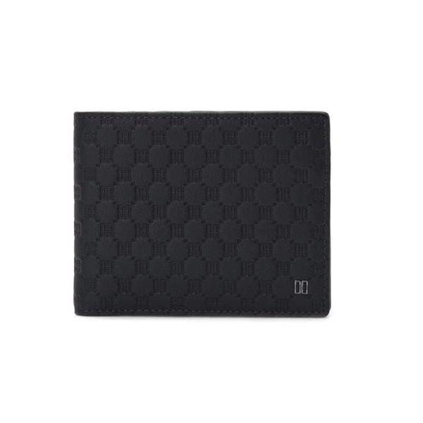 ブラックルイスエンボDDパターンスリム二つ折り財布 DBWA6E374