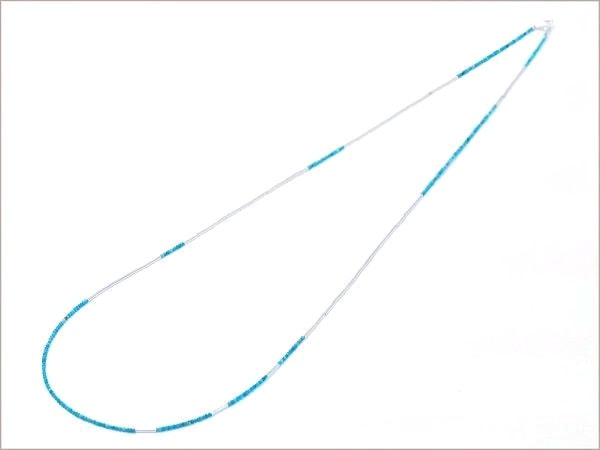 ロング ターコイズ 70cm ネックレス 刻印有 sv925 G2