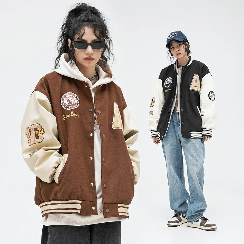 スタジャン メンズ レディース スタジアムジャンパー スカジャン ジャンパー ジャンバー ブルゾンレタータオル刺繍 ワッペン ヒップホップ ストリート 野球服 秋 冬 春 ジェンダーレス