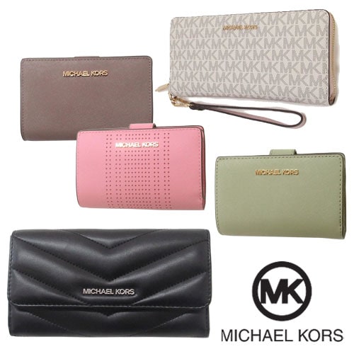 MICHAEL KORS　OUTLETマイケルコース PVC レザー ポーチ 長財布 特集選べる3タイプ 財布 長財布 MK 人気