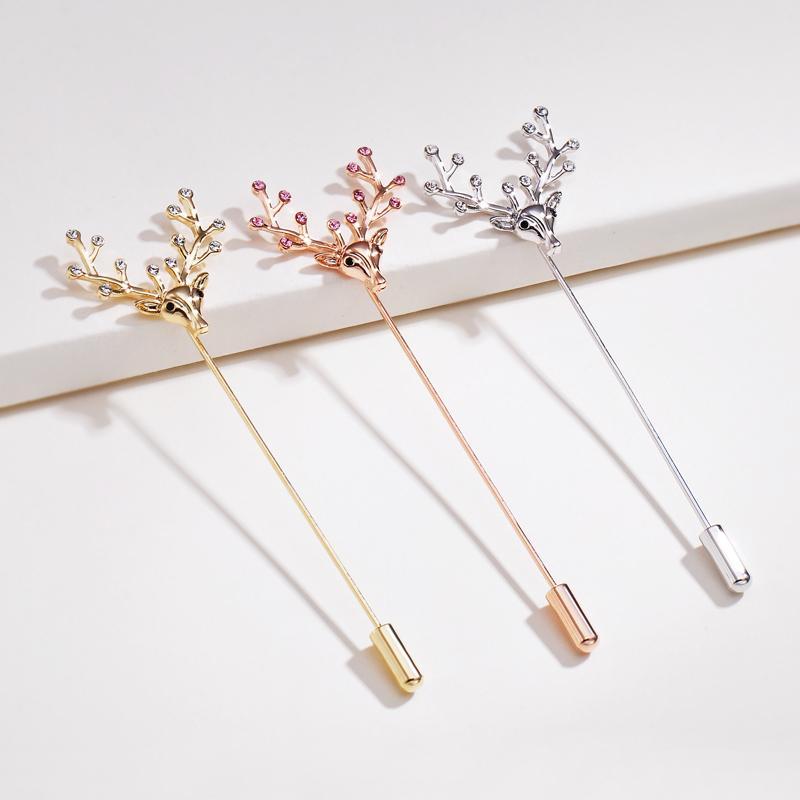ブローチ セレモニー ピン アクセサリー レディース 上品 おしゃれ ファッション 鹿 高級感 メンズ コート セーター バックル シンプル 韓国 プレゼント