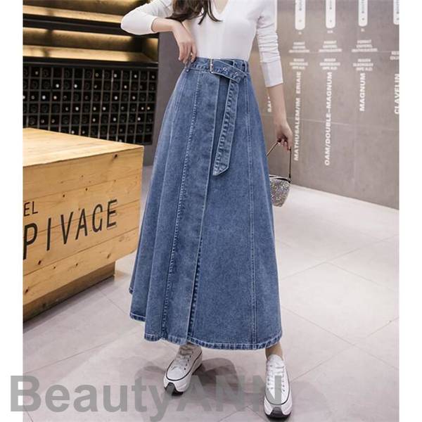新生活 デニムスカート レディース ロングスカート 春 デニム スカート ハイウエスト プレゼント ギフト