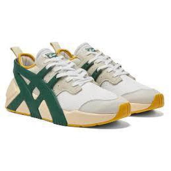 オニツカタイガー ビッグロゴトレーナー 2.0 1183A795 102 WHITE PINE GREEN DOM